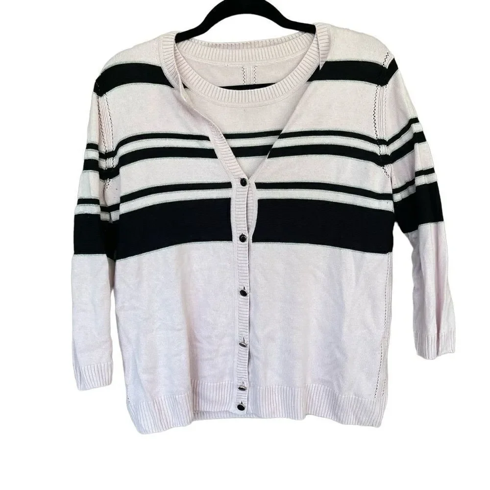 St. John tank blouse and cardigan set